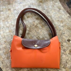 Longchamp tote bag in orange